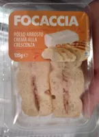 Focaccia pollo arrosto e crema alla crescenza