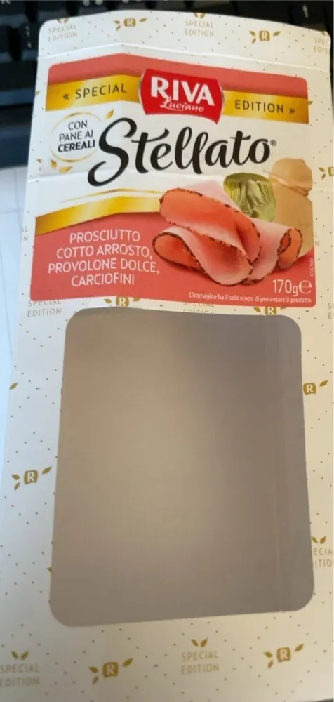 Tramezzino prosciutto cotto provolone dolce carciofini