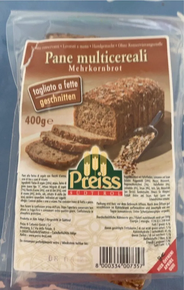 Pane multicereali