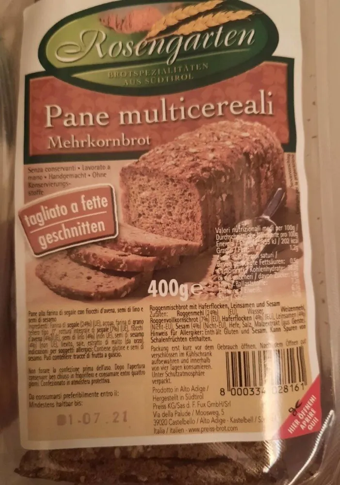 Pane multicereali