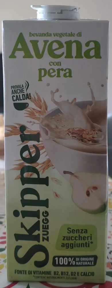 Bevanda vegetale di avena con pera