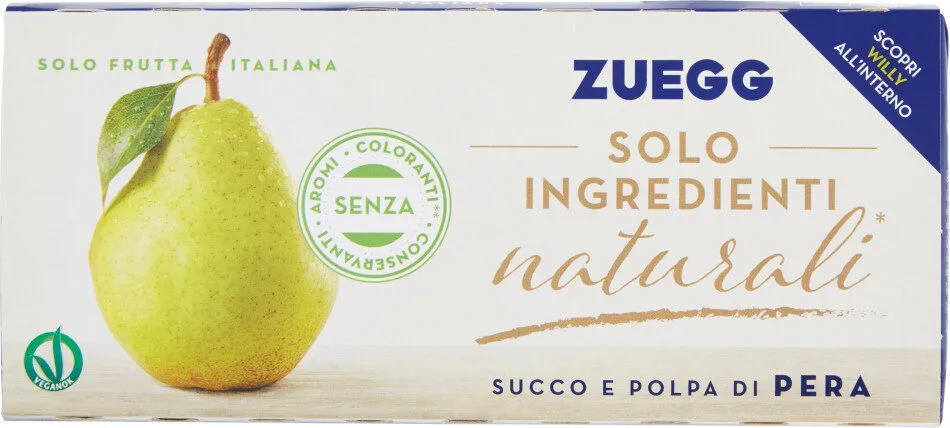 Solo ingredienti naturali succo e polpa di pera