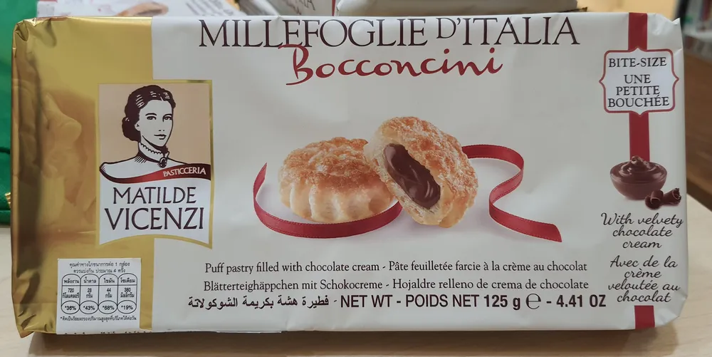 Bocconcini relleno de crema de chocolate