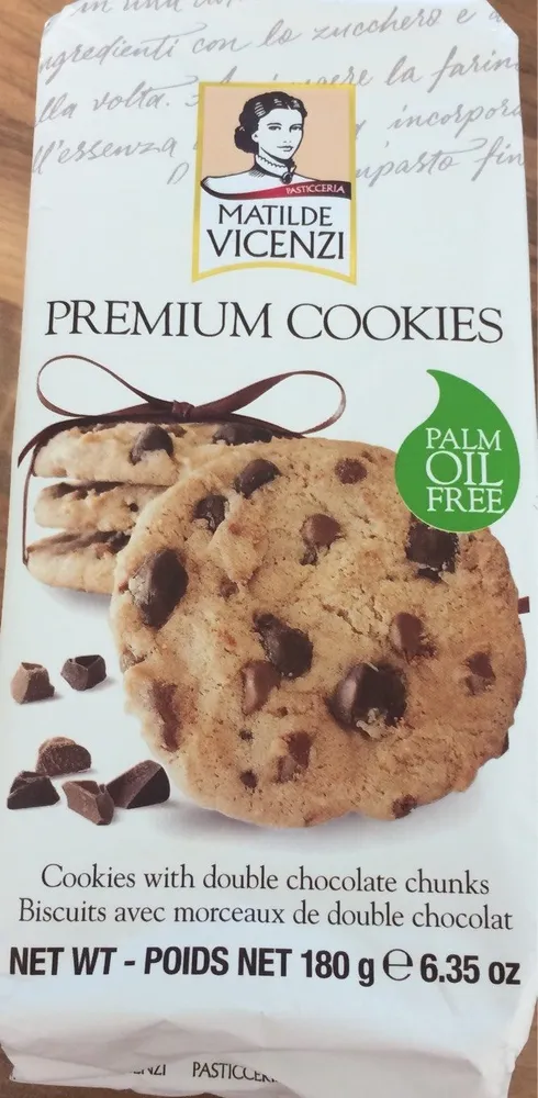 Biscuits avec morceaux de double chocolat