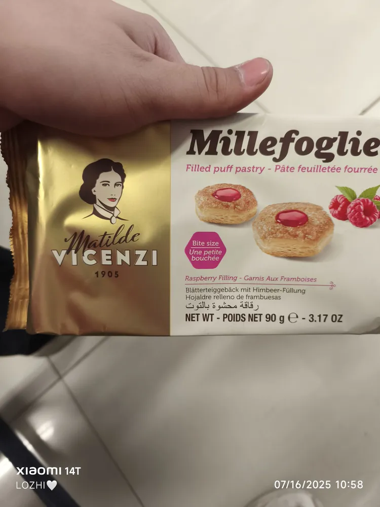 Millefoglie with Raspberry Filling
