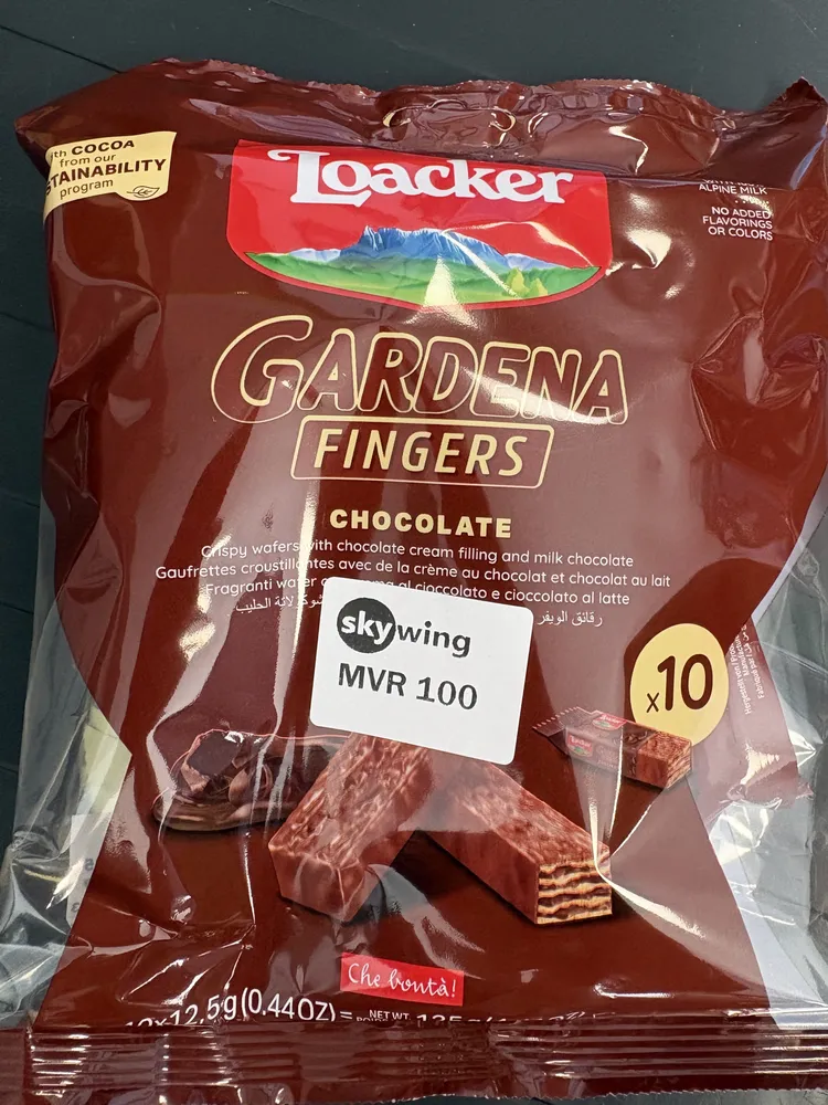 LOACKER GARDENA FINGERS CHOCOLATE 125G
