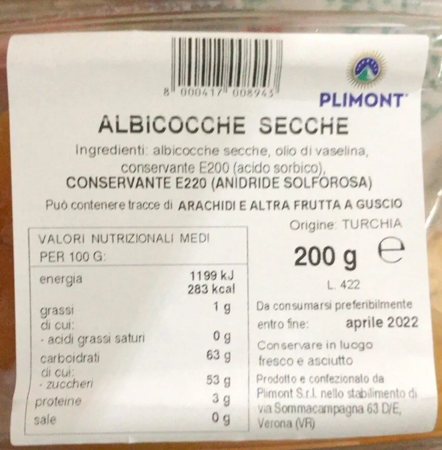 Albicocche secche