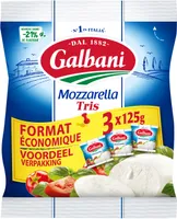 Galbani mozzarella - tris 3x125g (375g)