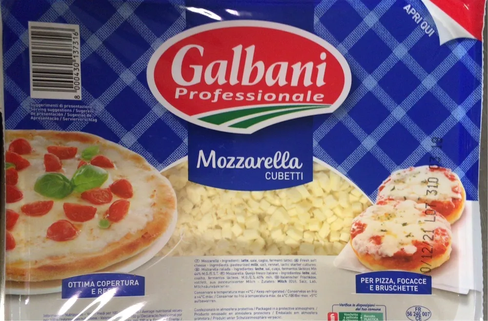 Mozzarella cubetti