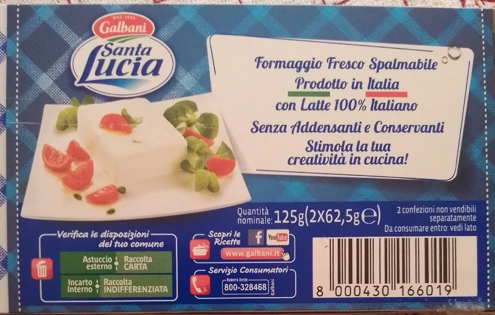 Formaggio fresco spalmabile