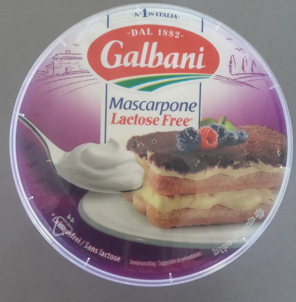 Mascarpone lactose free
