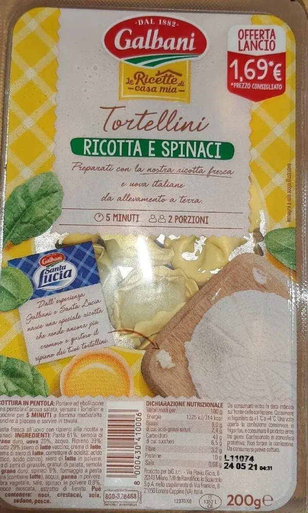 Tortellini Ricotta e Spinaci ~ Galbani