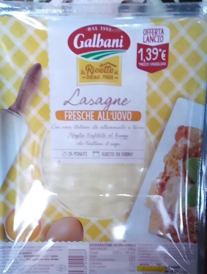 Lasagne fresche all'uovo