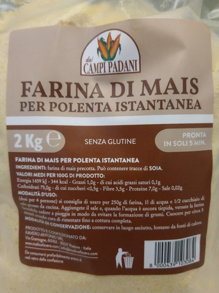 Farina di mais per polenta istantanea