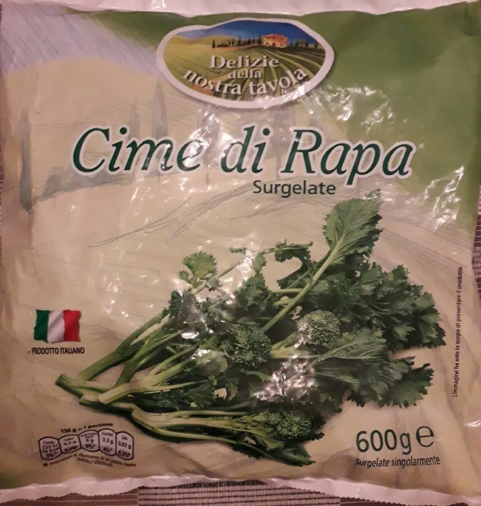 Cime di rapa surgelate