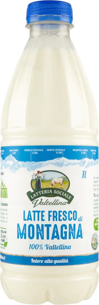 Latte fresco di montagna intero alta qualità