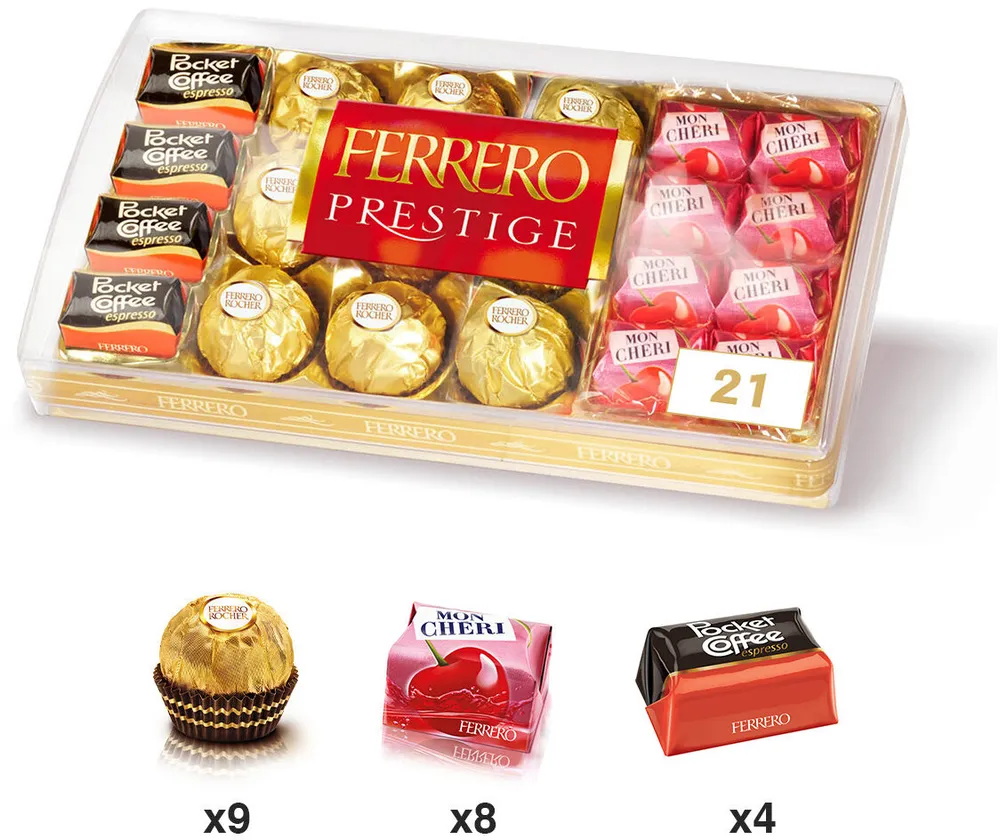 Boîte assortiment variétés de chocolat