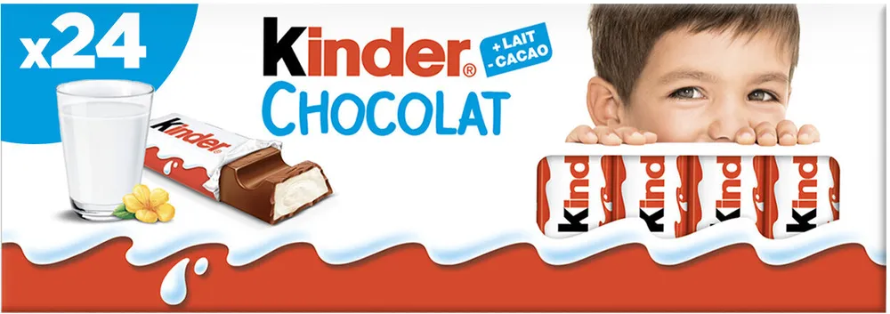 Tablette Kinder Chocolat Chocolat au Lait x24 -300g