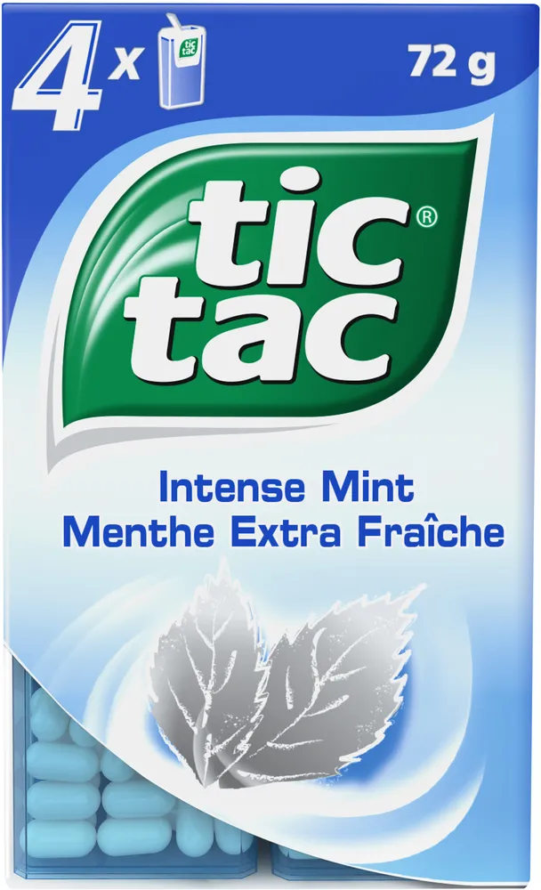 Bonbons tic tac goût menthe extra fraiche x4 packs