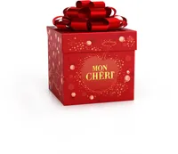 Mon cheri cerise bonbons de chocolat noir fourres cerise et liqueur cube de 8 bouchees