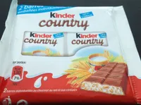 Kinder country - Barres individuelles au chocolat au lait et aux céréales
