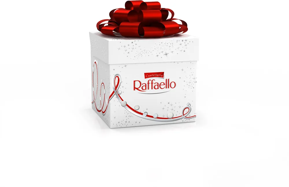 Raffaello fines gaufrettes enrobees de noix de coco fourrees noix de coco avec amande entiere cube de 7 pieces
