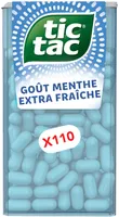 Bonbons Tic Tac x110 pastilles MENTHE EXTRA FRAÎCHE - 54g