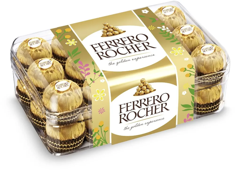 Crisp hazelnut and milk chocolates
