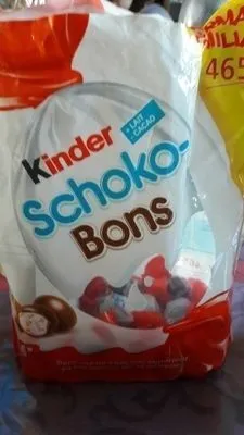 Kinder schokobons bonbons de chocolat au lait fourres lait et noisettes sachet
