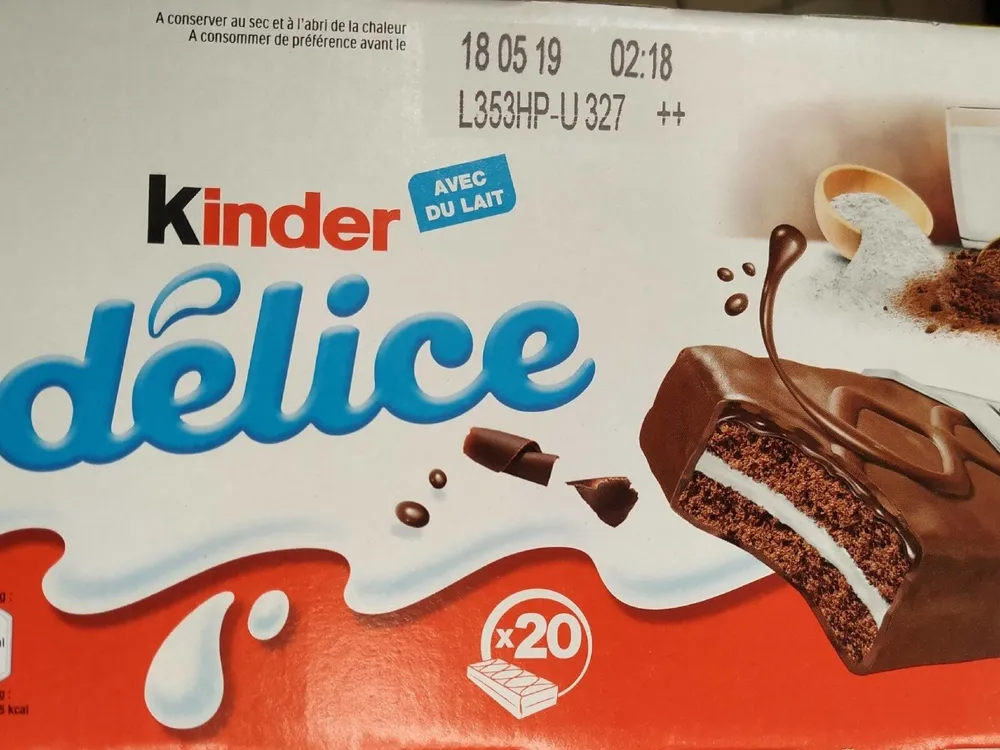 Gâteau Kinder Délice cacao et fourré lait - 20x39 g