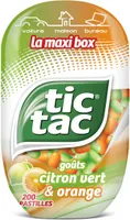 Bonbons tic tac goûts orange-citron vert