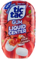 Gum liquid center sour cherry