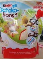 Kinder schokobons white bonbons de chocolat blanc fourres lait et noisettes sachet