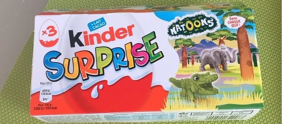 Kinder surprise pack de 3 oeufs natoons (