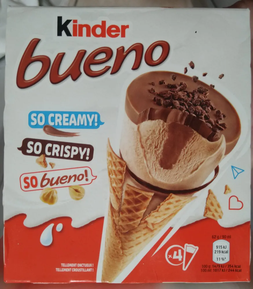 Kinder bueno ice cream cone