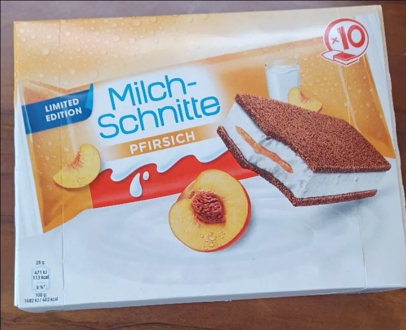 Milchschnitte Pfirsich