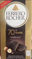 70% Dark Chocolate Bar with Hazelnut & Cocoa Filling
