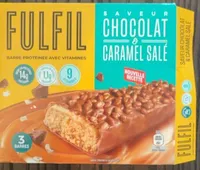 Barre proteinée avec vitamines saveur chocolat caramel salé