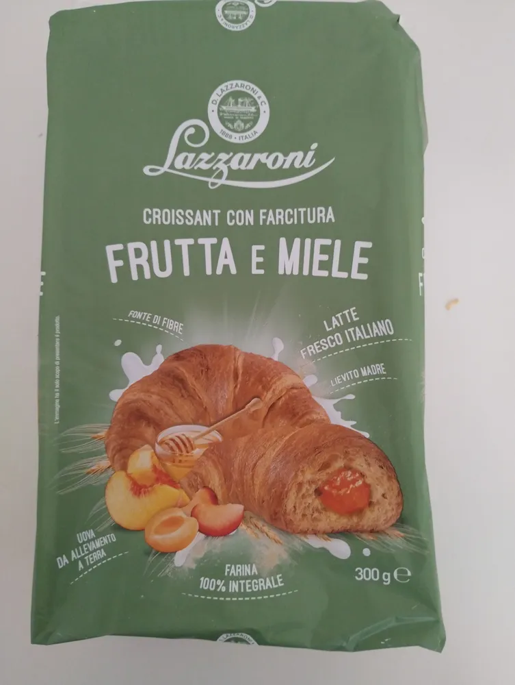 Croissant con farcitura frutta e miele, farina integrale