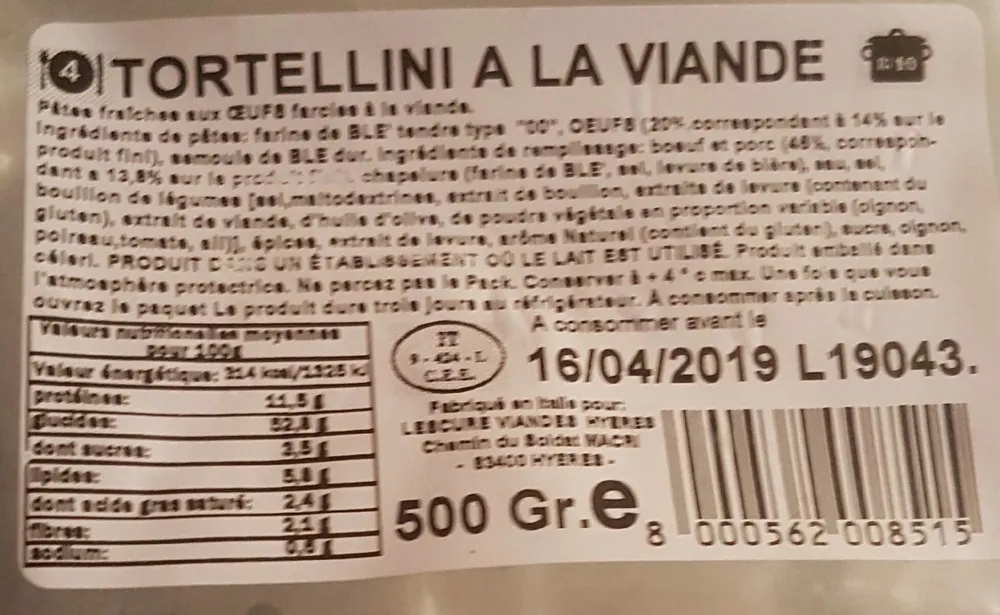 Tortellini à la viande