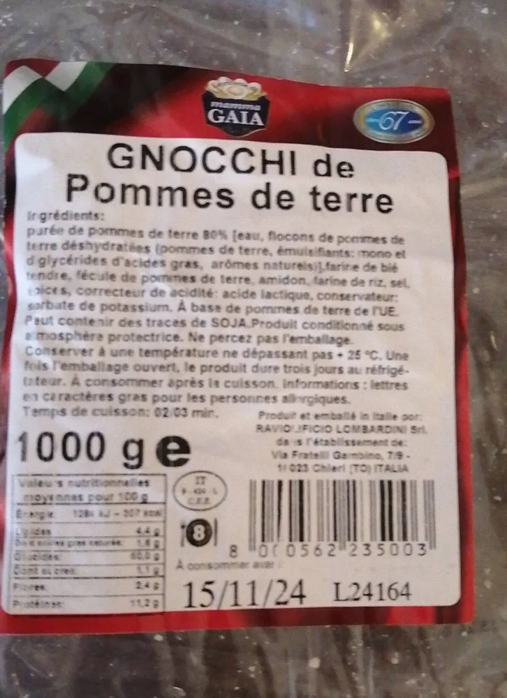 Gnocchi de pommes de terre