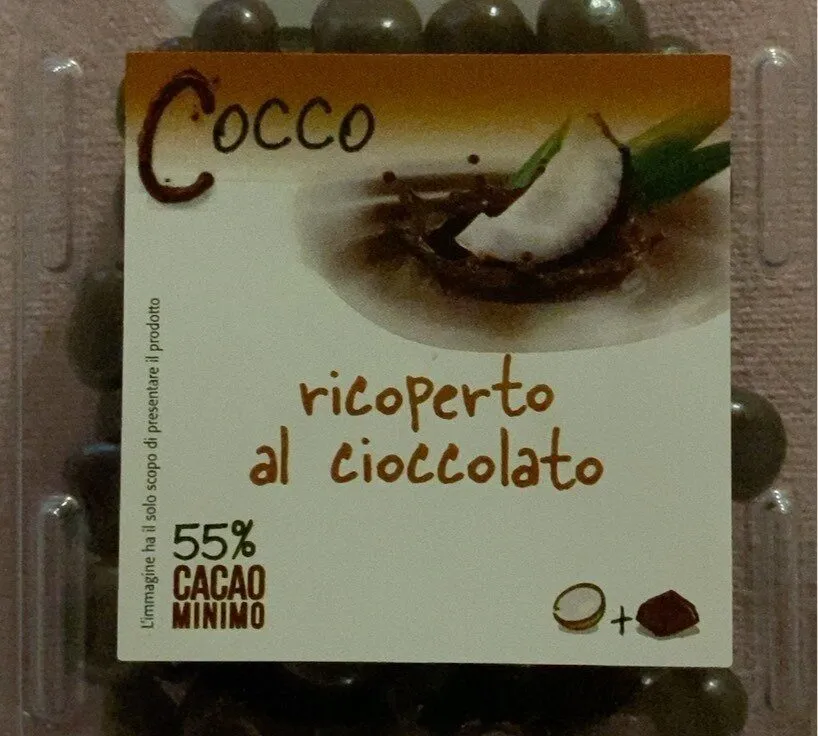 Cubetti di cocco con cioccolato fondente