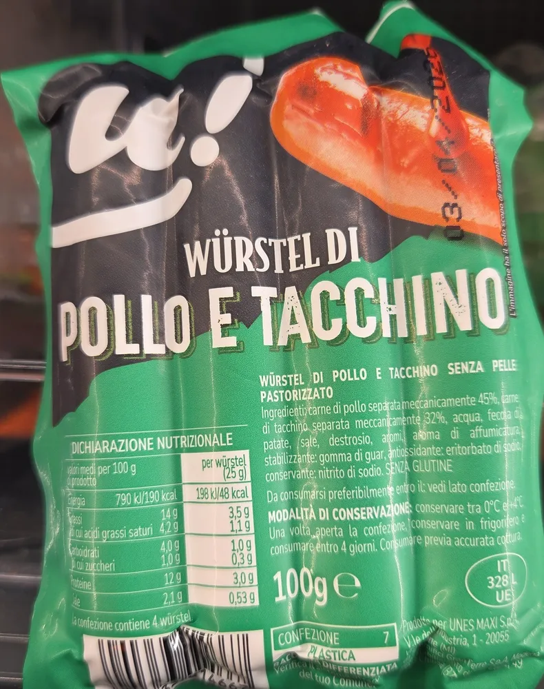 Wurstel pollo e tacchino
