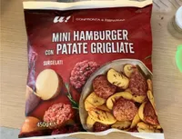 mini hamburger con patate grigliate