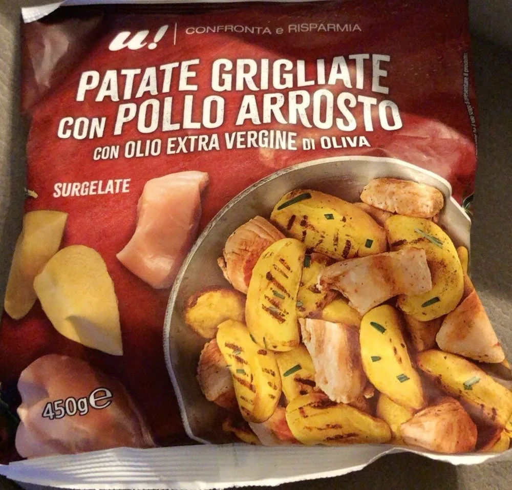 Patate grigliate con pollo arrosto