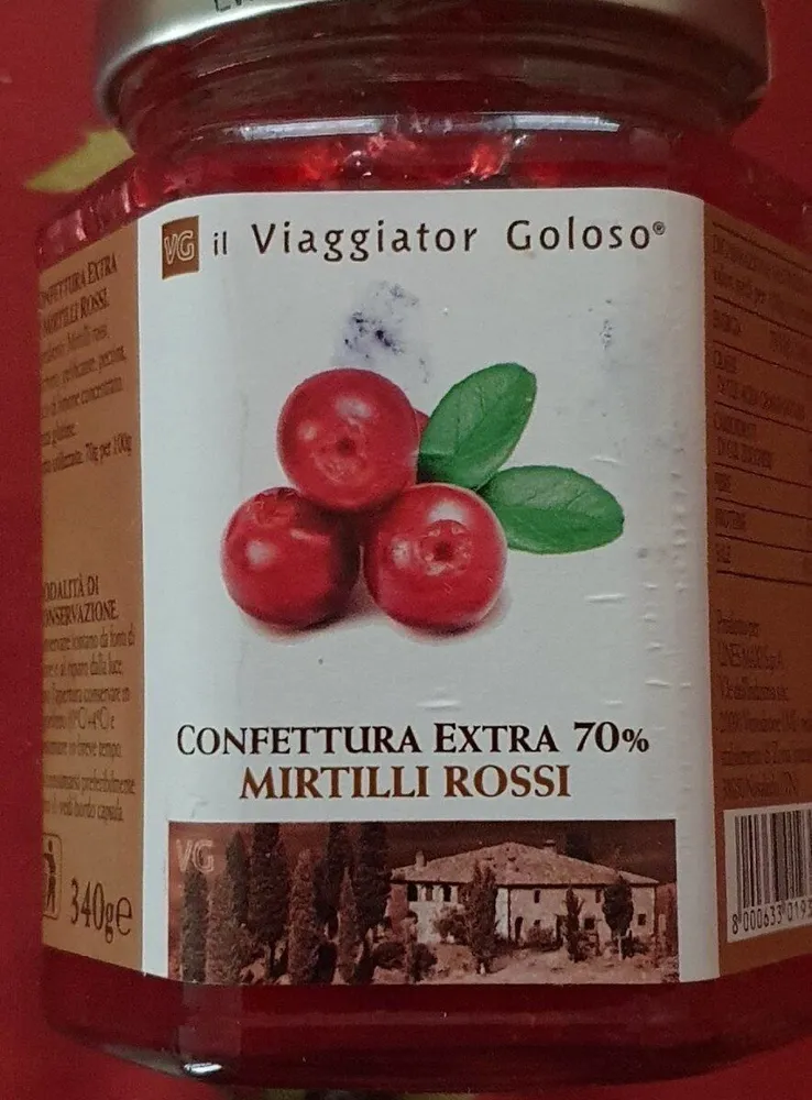 Confettura extra 70% MIRTILLI ROSSI