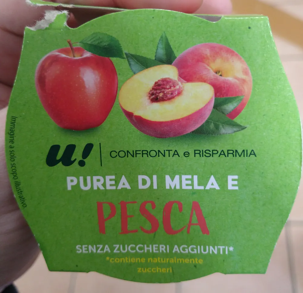 Purea di mela e pesca