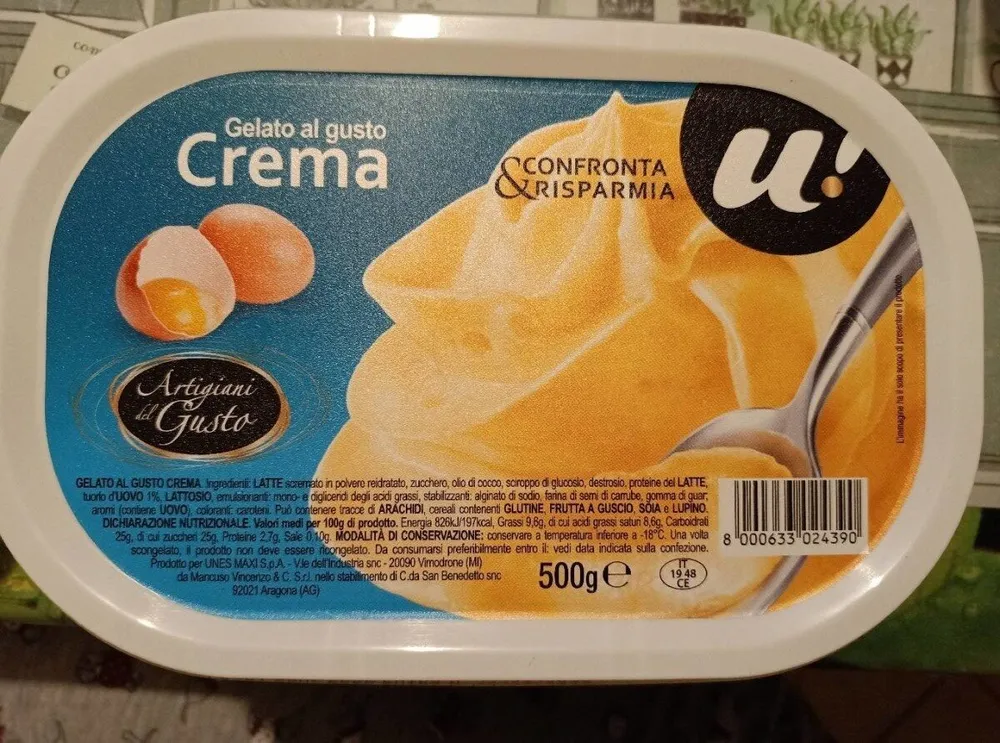 Gelato al gusto crema