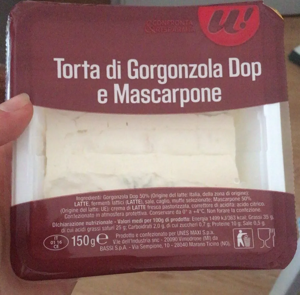 Torta di gorgonzola dop e mascarpone