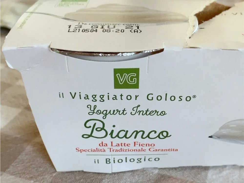 Yogurt intero bianco